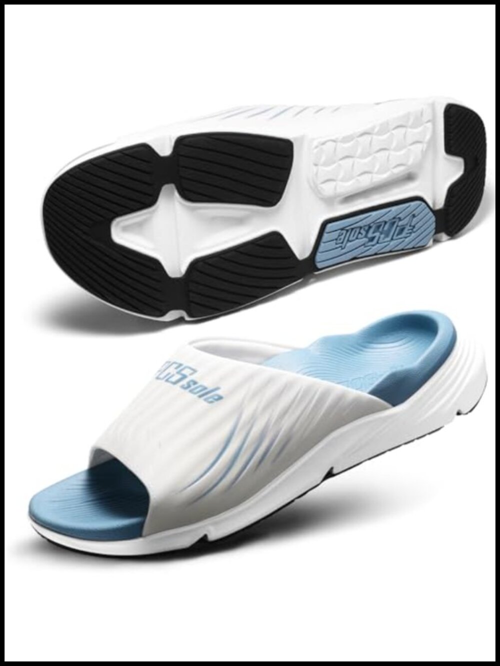 High Arch Support Orthotic Slide Sandals for Plantar Fasciitis Recovery